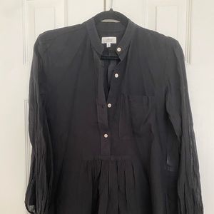 Wilfred Aritzia black linen blouse xxs